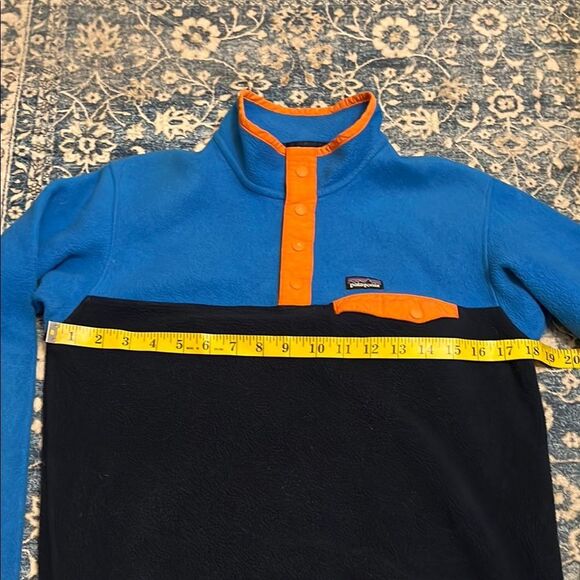 Patagonia Synchilla Blue Orange Fleece Snap Front Button Jacket Gorpcore Outdoor - Picture 11 of 12